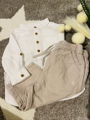 Ensemble bébé chemise & pantalon 6 mois
