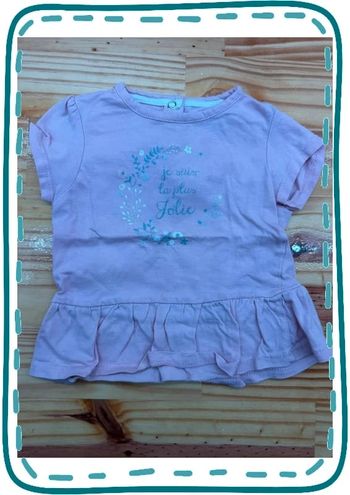 T-shirt rose 6mois