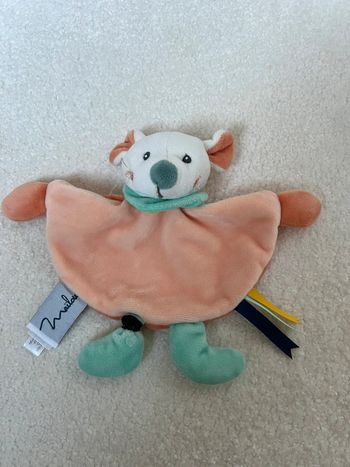 Doudou plat souris abricot Maïlou