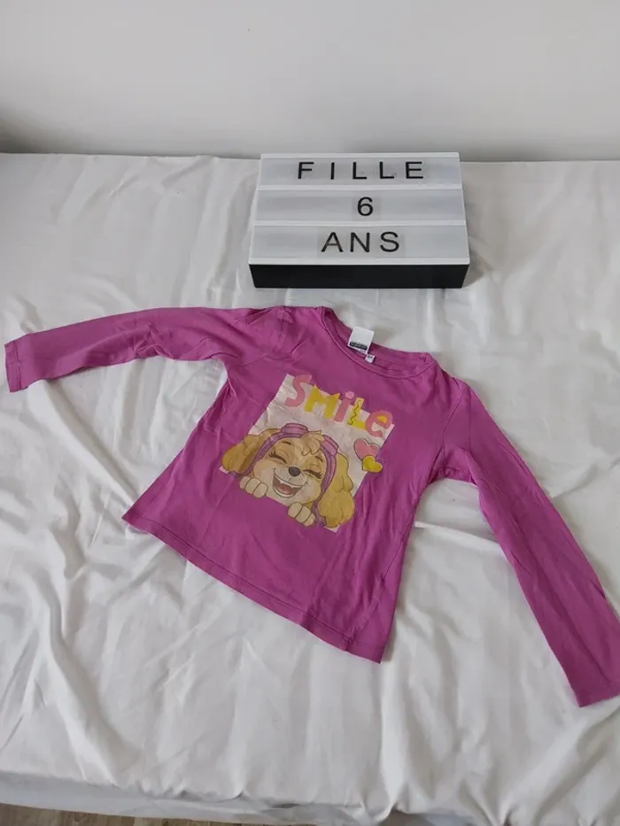 Tee-shirt manche longue fille 6 ans