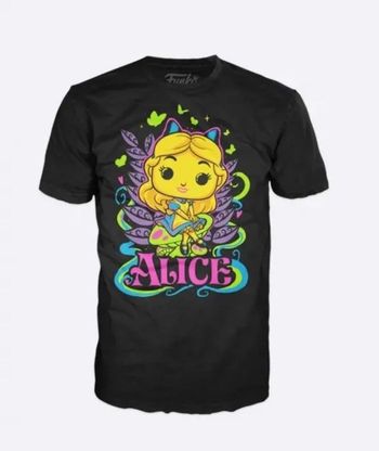 ALICE AU PAYS DES MERVEILLES - T-Shirt femme POP Blacklight (S)