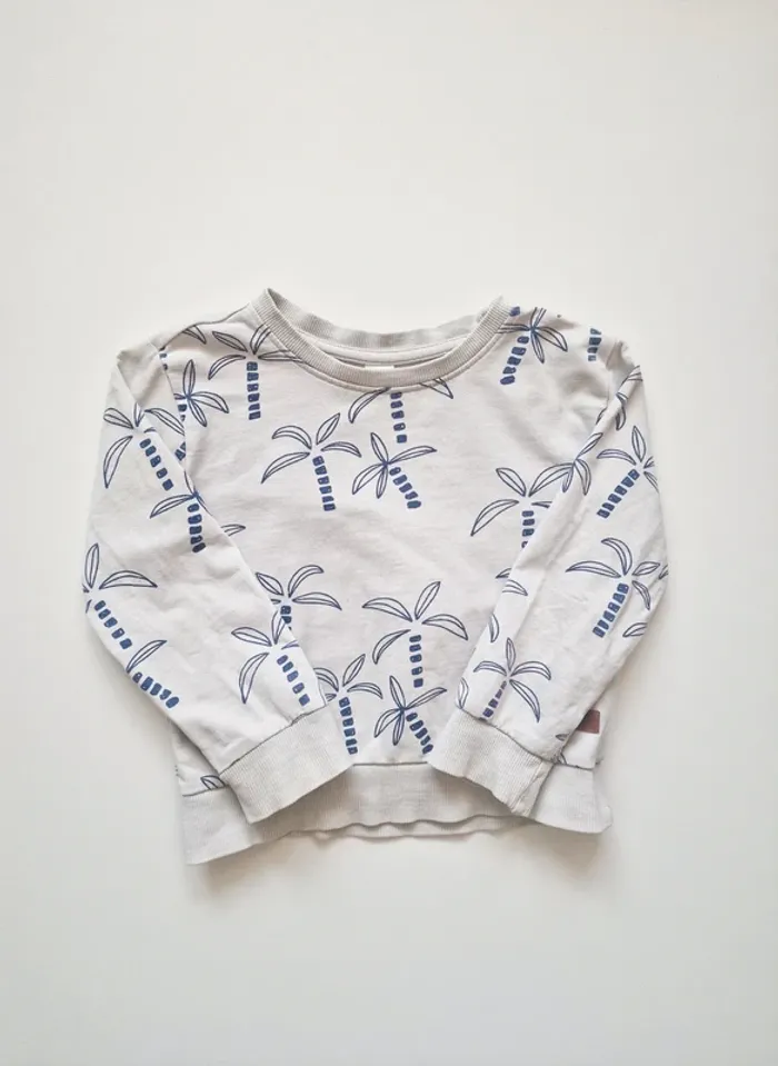 Zeeman - Pull / sweat manches longues, col rond - Palmiers (3/4 ans)
