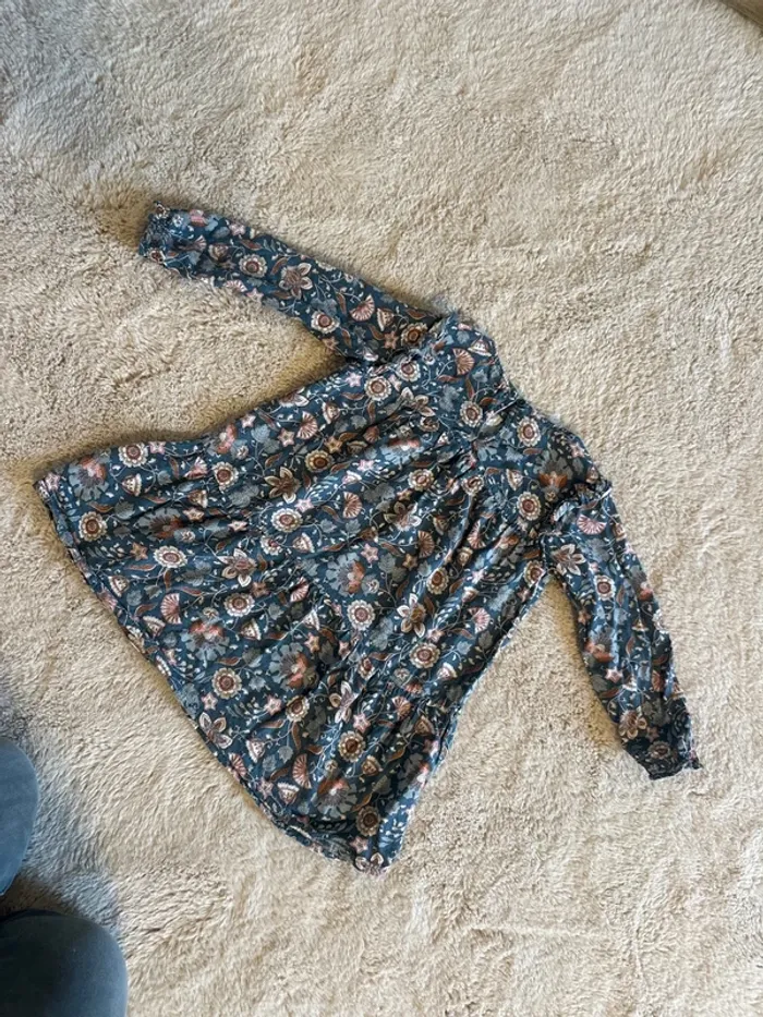 Robe fleurie en coton Vertbaudet 4 ans - photo numéro 3