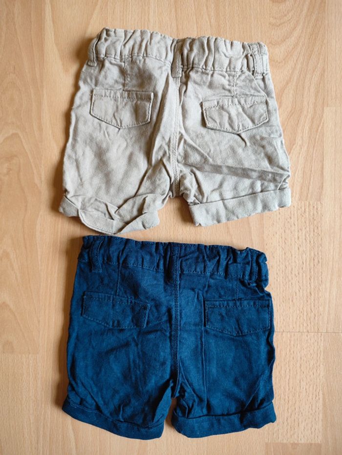 Lot de 2 shorts en coton effet lin Pat & Ripaton LH en 6M - photo numéro 2