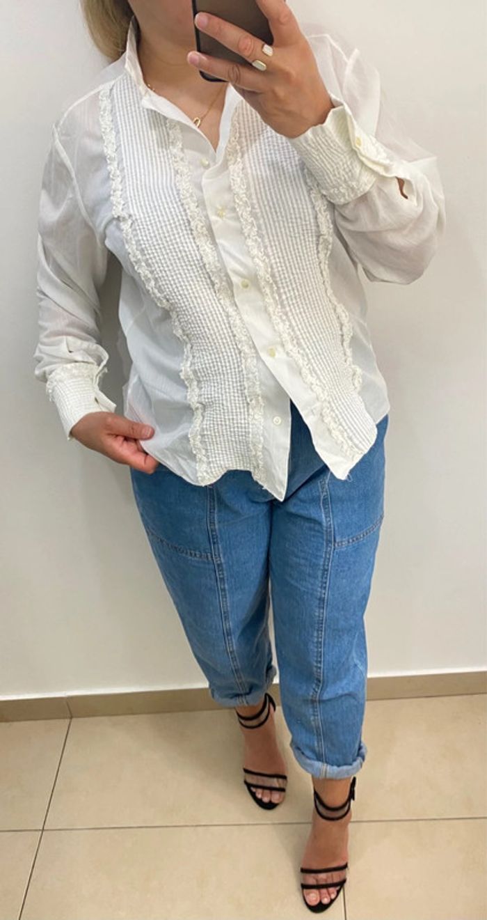 Chemise légère blanche handmade taille 40 - photo numéro 2