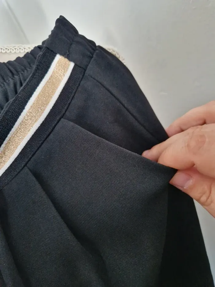 Pantalon fluide taille tissaia noir taille 40 - photo numéro 4
