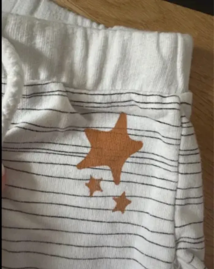 Short blanc à rayures fille 12/18 mois Mango - photo numéro 4