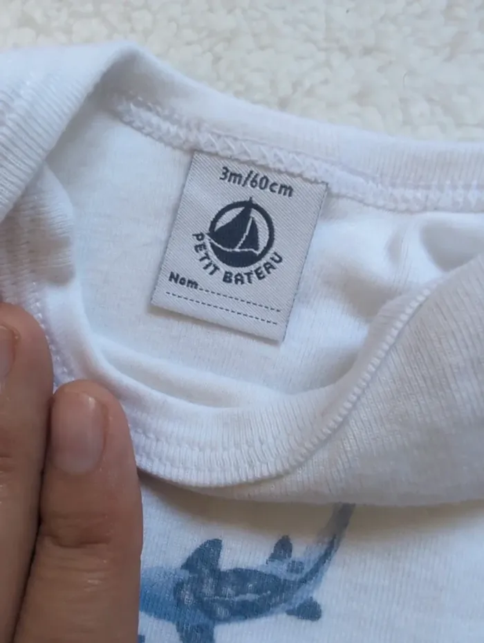 Lot de 3 body petit bateau 3 mois - photo numéro 5