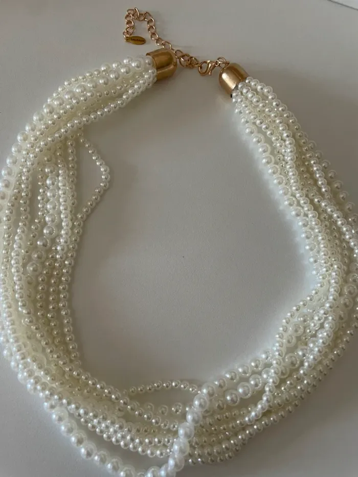 Collier multicouches perles artificielle Maxmara - photo numéro 2