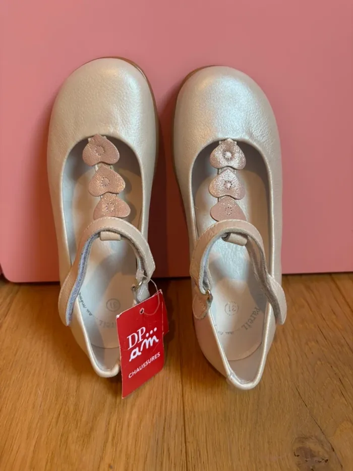 Neuves - Babies ballerines cuir DPAM 31 - photo numéro 3
