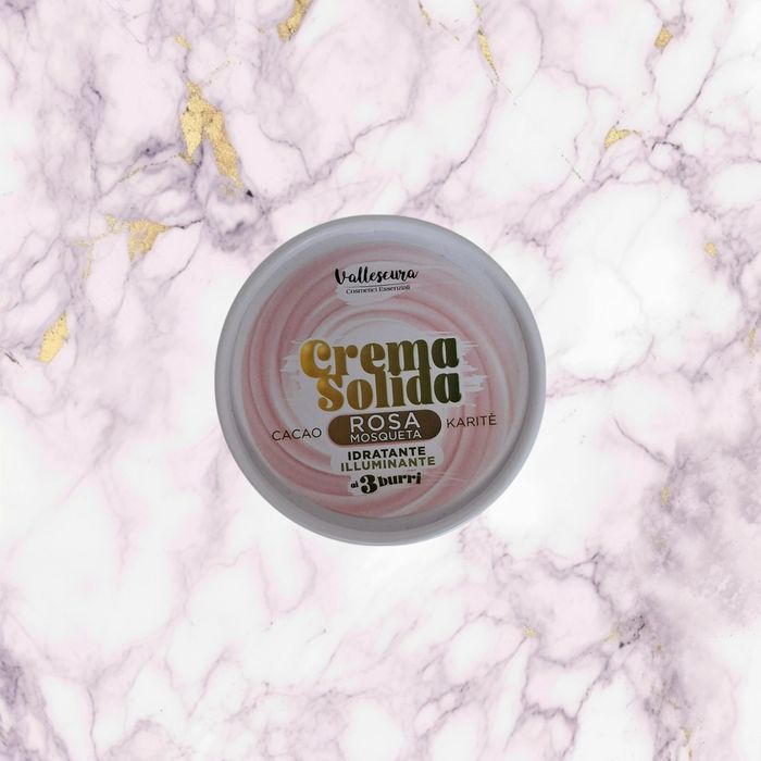 Crème Corps Solide Artisanal Rose musquée (90 g - équivaut à 500 ml de crème liquide) - Vallescura - photo numéro 3