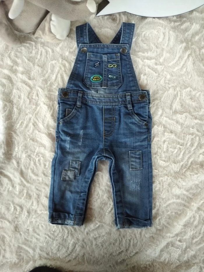 Salopette jeans Garçon 6 mois Gémo - photo numéro 2