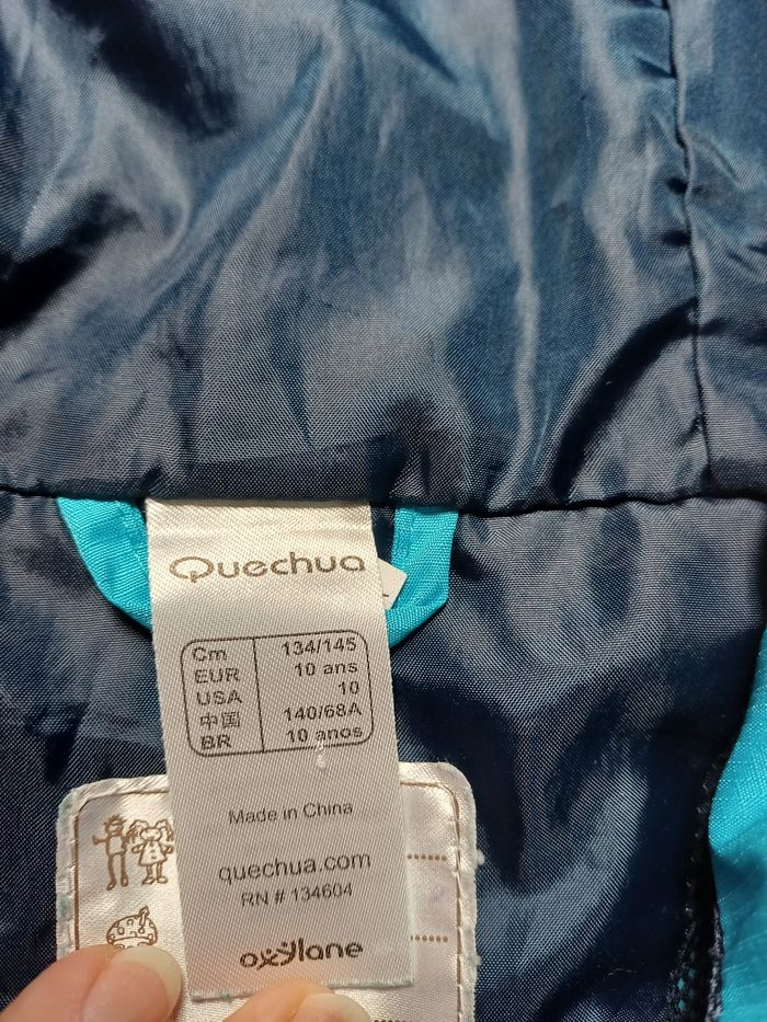 Veste coupe vent imperméable Quechua 10 ans garçon - photo numéro 7