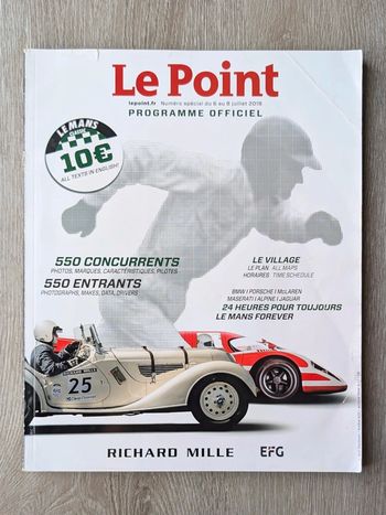 Programme officiel Le Mans Classic 2018