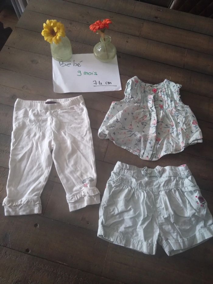 Ensemble été bébé fille 9 mois sergent major