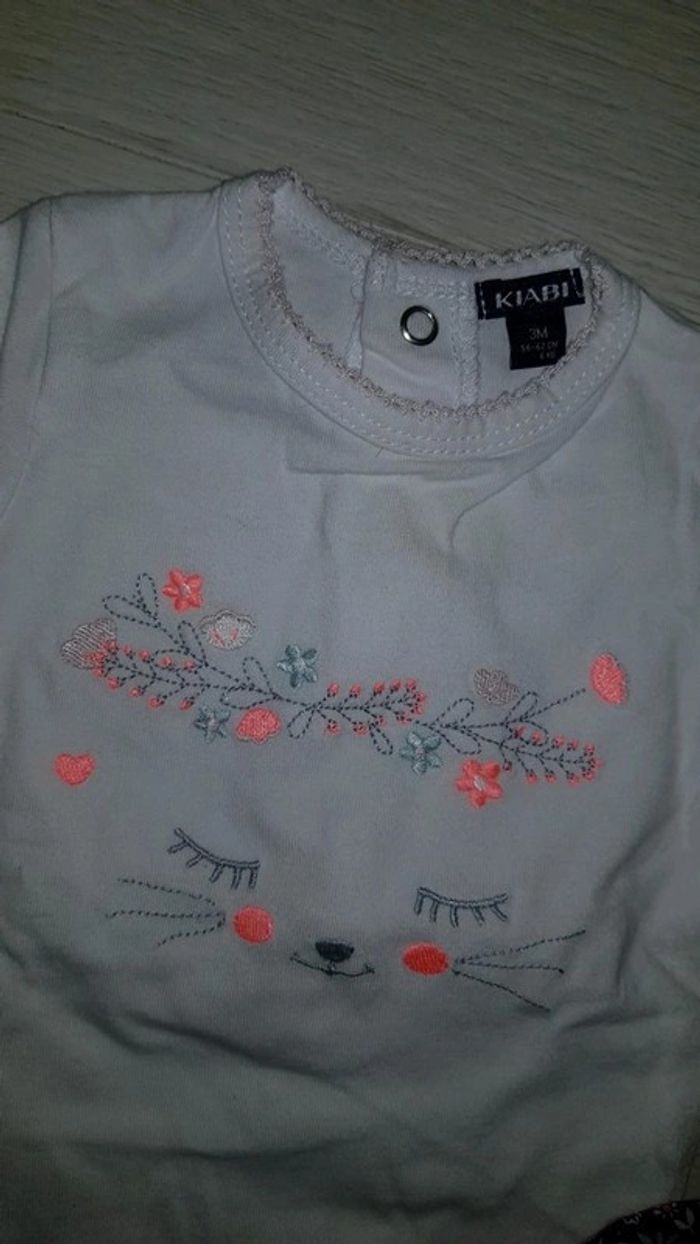 Lot de 2 pyjamas coton mi saison fille 3mois - photo numéro 4