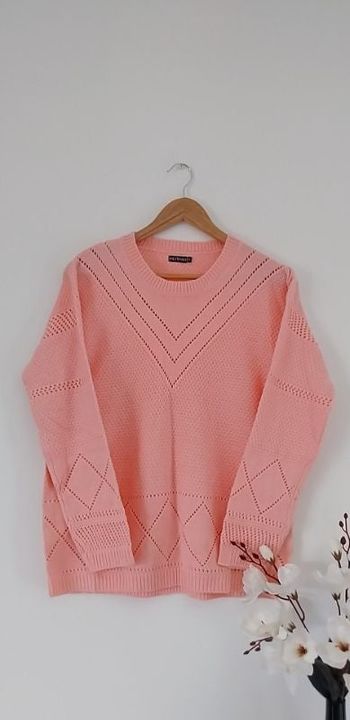 Joli pull rose saumon