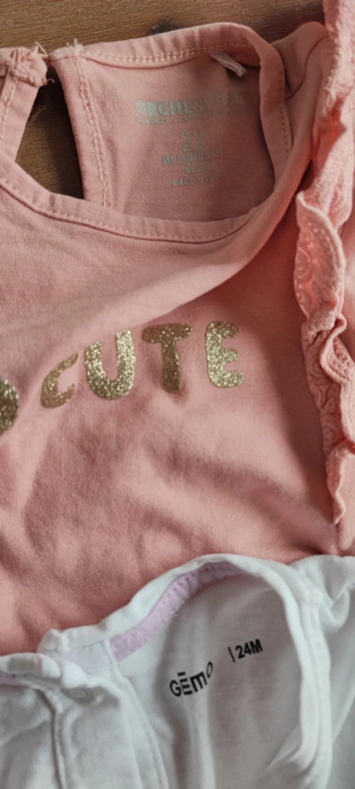 Lot de 4 tee-shirts ML fille 24 mois - photo numéro 4
