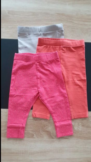 Lot de 3 leggings 12 mois et 74 cm