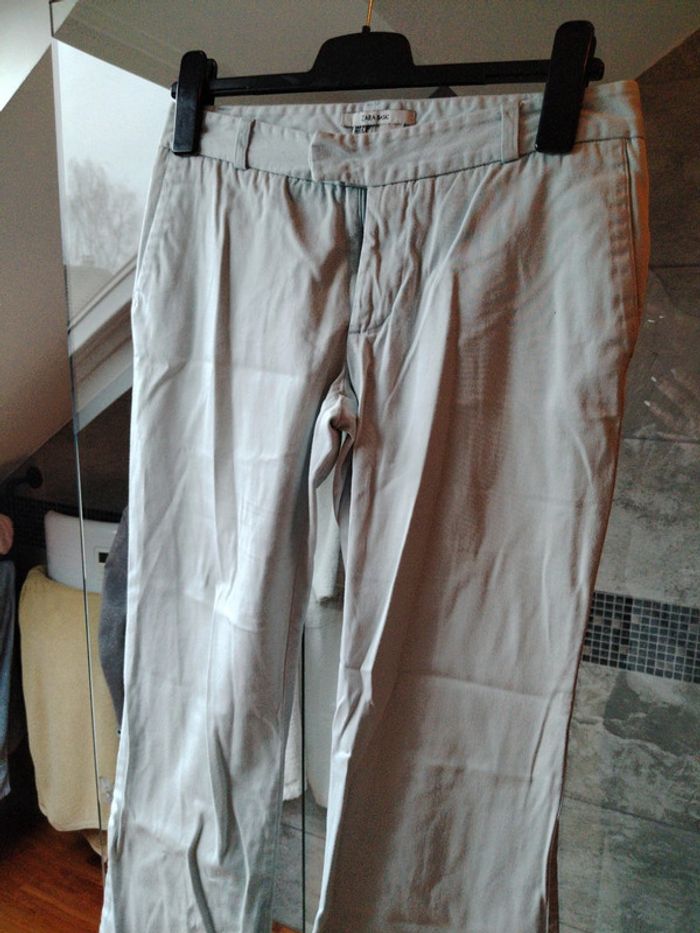 Pantalon Bleu Ciel Zara - photo numéro 3