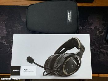 Casque d'aviation Bose A20 avec câble Bluetooth à double prise, 30h de vol à 400€