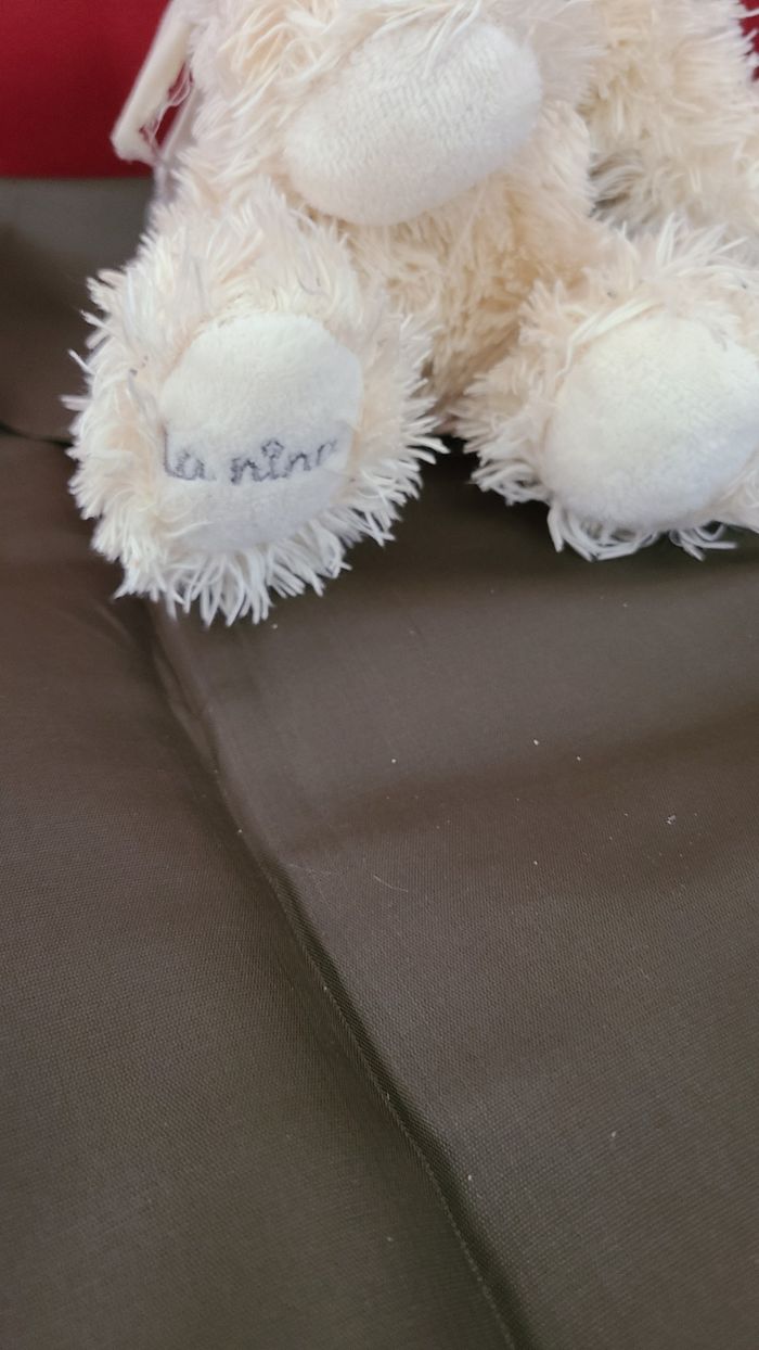 peluche chien blanc crème la nina plush - photo numéro 6