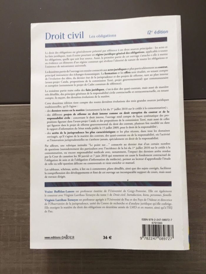 Droit civil - Les obligations - photo numéro 2