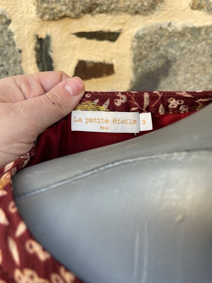 Robe courte en voile bordeaux - - photo numéro 5