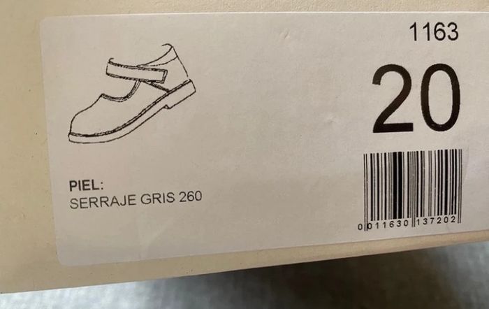 Lola Palacios chaussures babies cuir gris pointure 20 Neuves - photo numéro 6