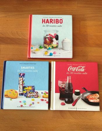 3 livres de cuisine recettes Haribo Smarties Coca