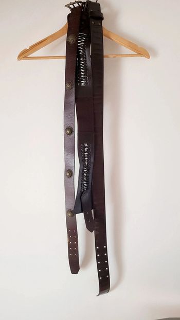 Lot de 3 ceintures marron bohème