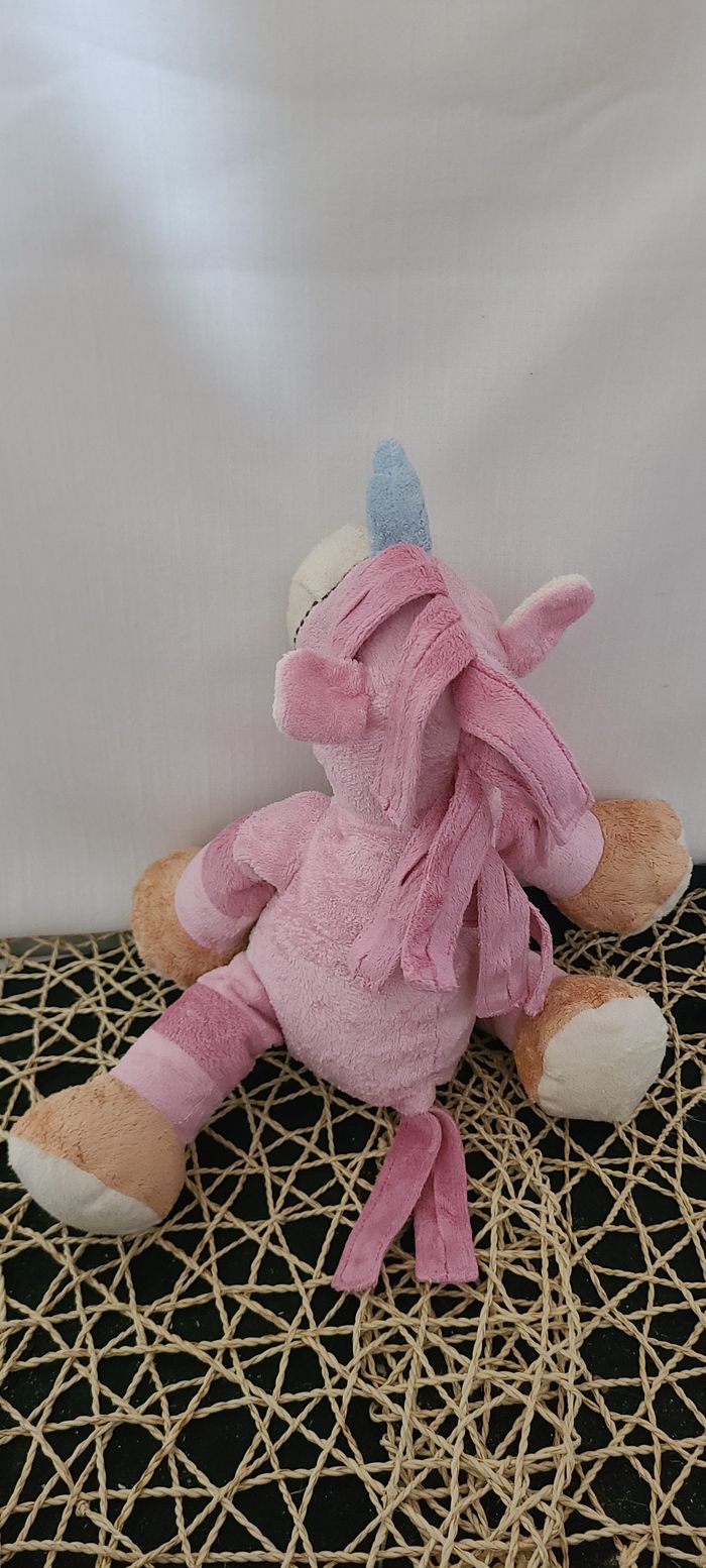 Doudou licorne rose BENGY - photo numéro 3