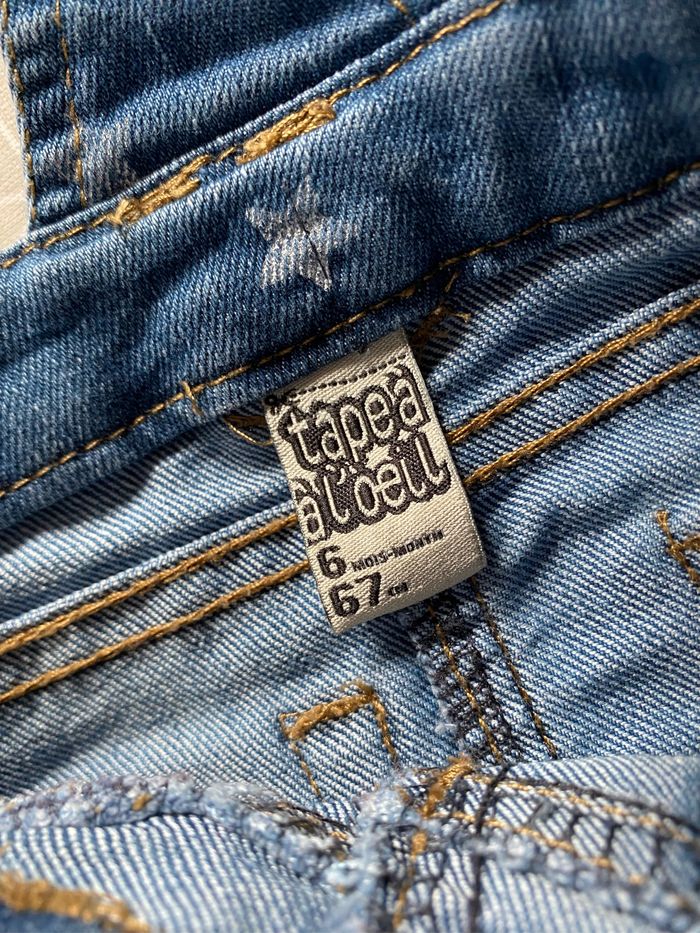 Jupe salopette en jeans étoilé 6 mois Tape à l’œil - photo numéro 4