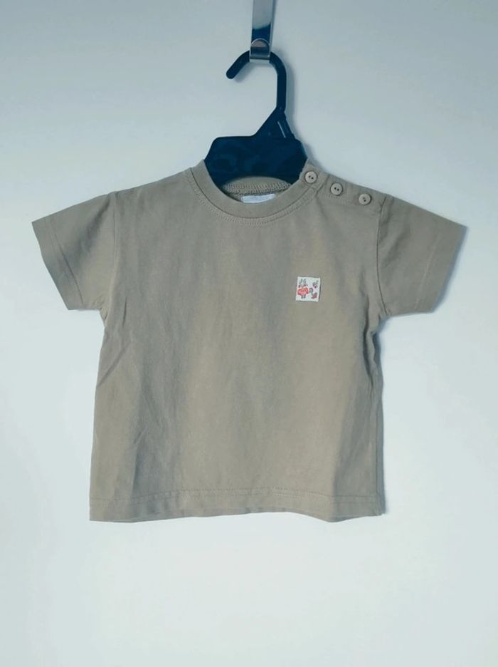 Tee-shirt kaki manches courtes / Kimbaloo - 24 mois