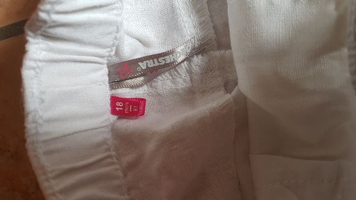 Pantalon fin fille 18 mois blanc Orchestra - photo numéro 2
