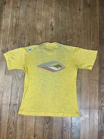 T-shirt léger vintage 90’s surfwear Oxbow moutarde imprimé graphique S