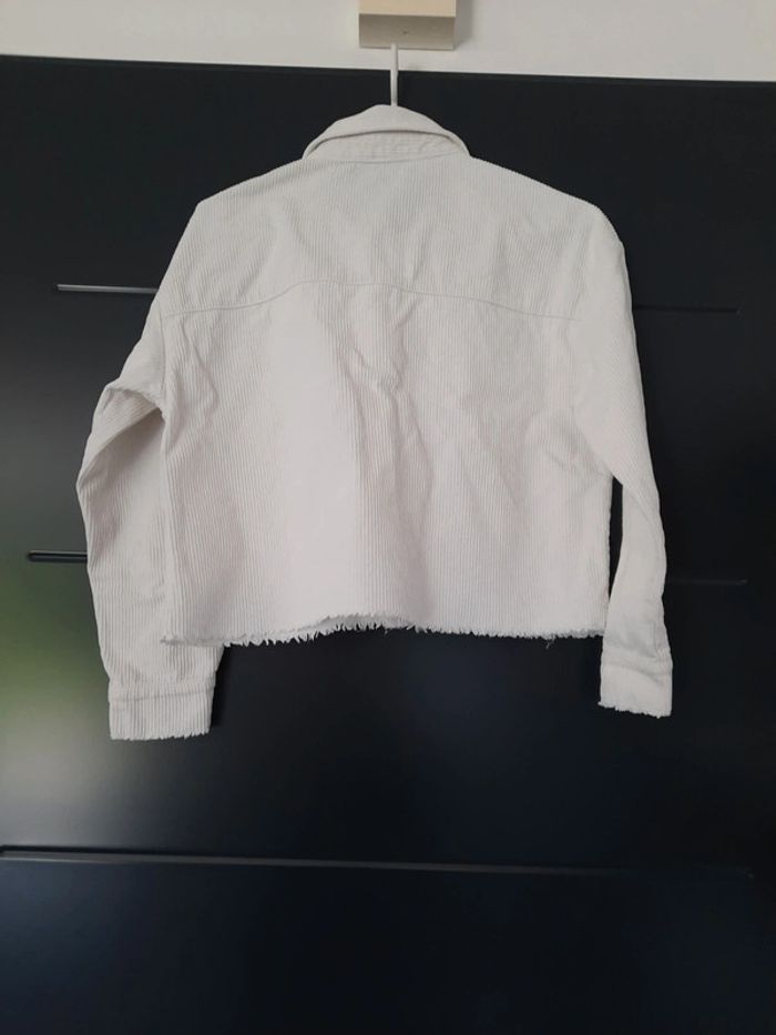 Veste/ surchemise velours blanc - photo numéro 5