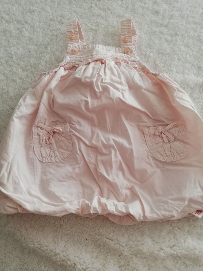 Robe rose à bouton fille 6 mois obaïbi