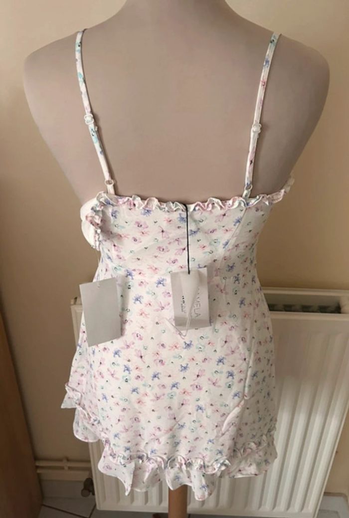 Robe d’été, blanche à motifs, NA-KD - photo numéro 6