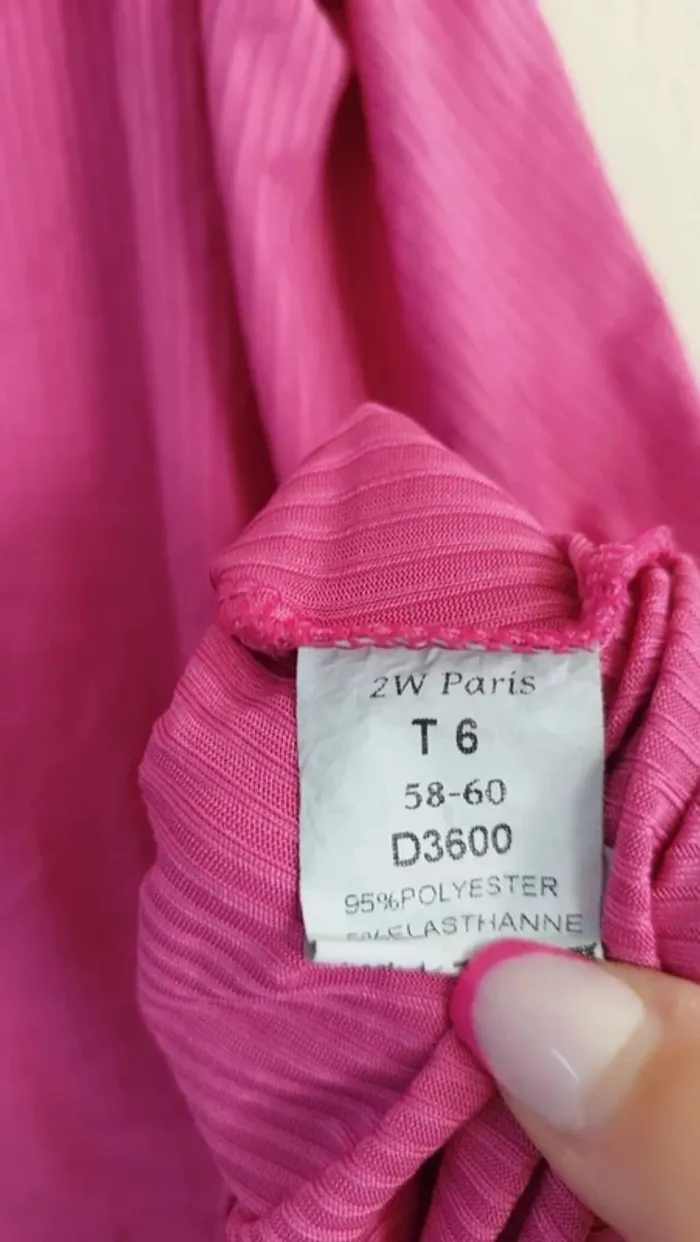 Débardeur rose - 2W paris - taille 58 - photo numéro 4