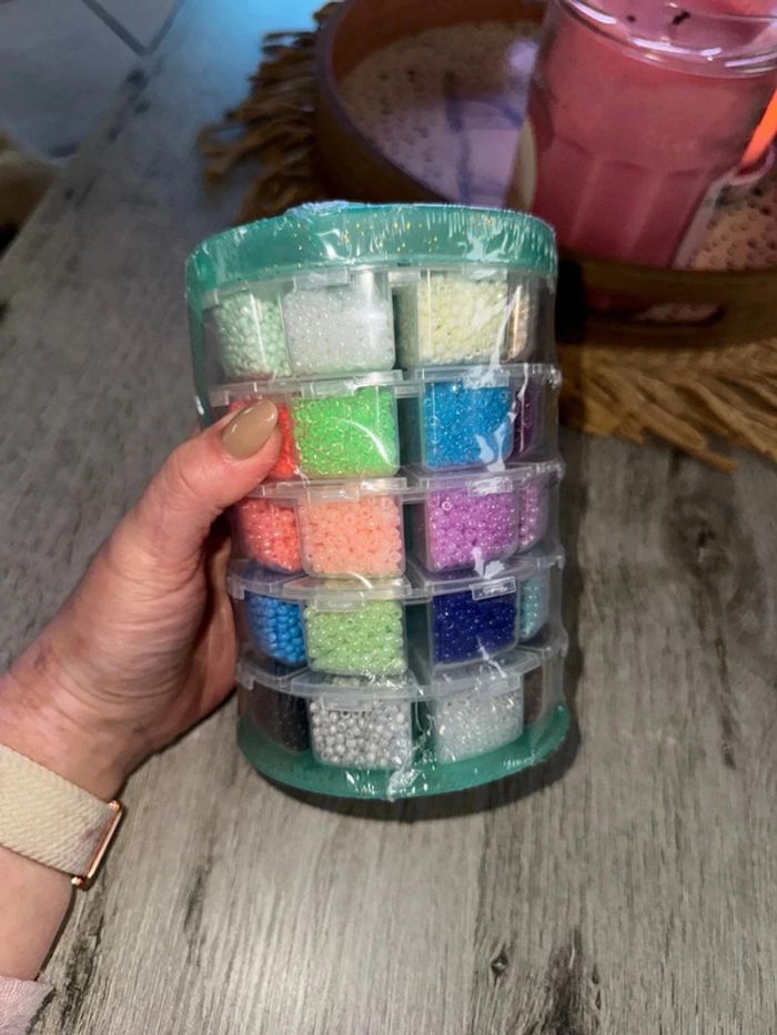 Perle de rocaille 180 grs 40 couleurs neuf - photo numéro 4