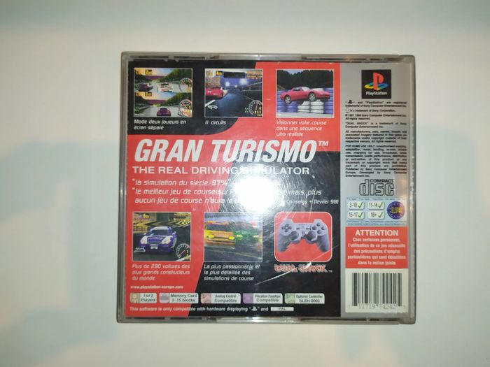 Gran Turismo GT1 GT Playstation PS1 Psone PSX Sony Platinum en