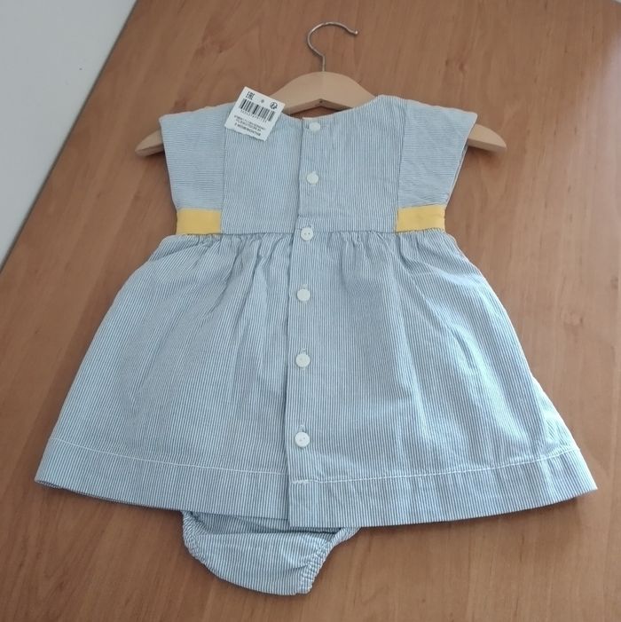 Ensemble Robe sans manches + Culotte 3 mois fille Neuve avec étiquette  Obaïbi - photo numéro 8