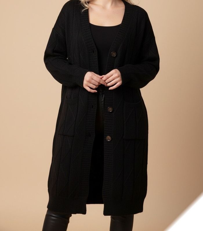 Gilet cardigan en maille avec deux poches