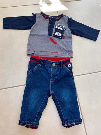 Ensemble pantalon jean + teeshirt