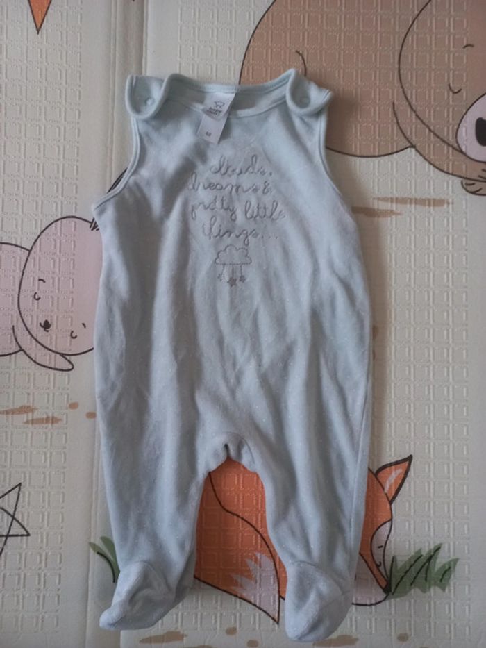 Salopette/grenouillère bleu ciel 3mois