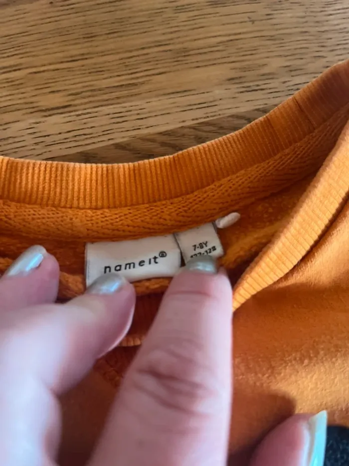 Pull orange name it 7-8 ans - photo numéro 3