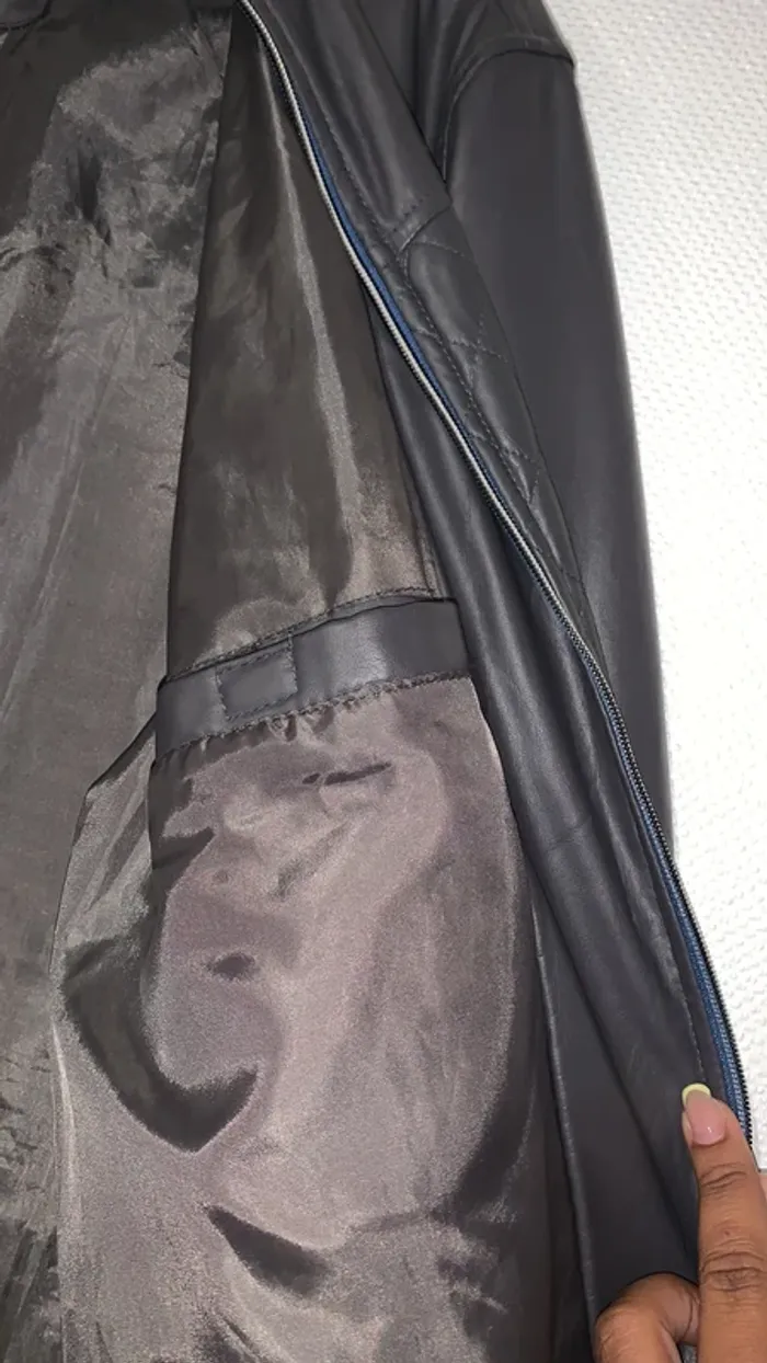 Veste/Perfecto couleur gris Celio - photo numéro 9