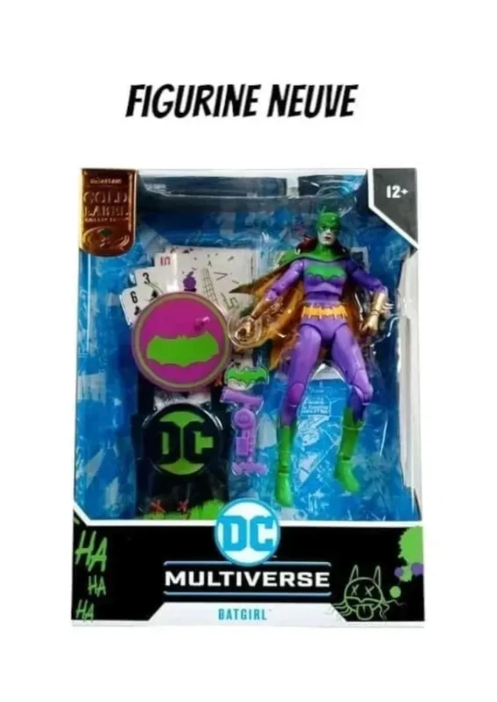 Figurine McFarlane DC Multiverse Batgirl Jokerized Batman Three Jokers
