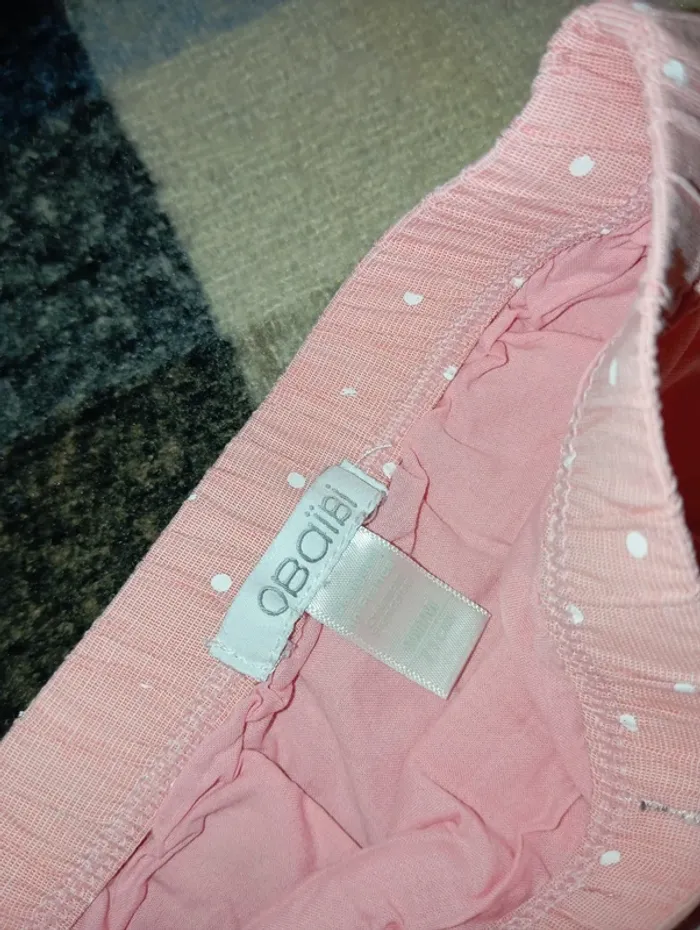 Pantalon toile rose 6 mois - photo numéro 3